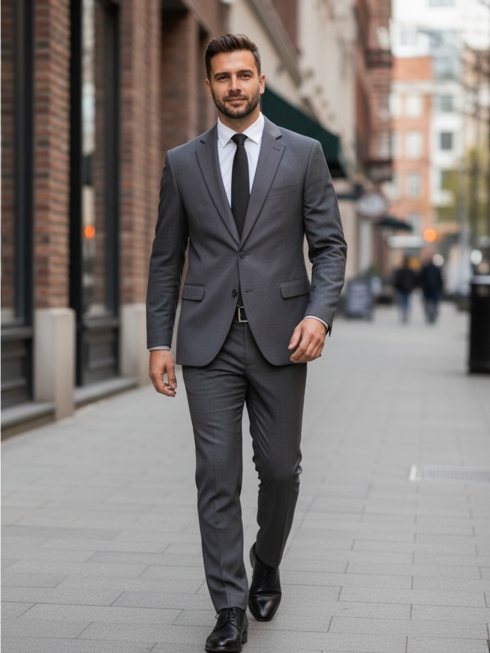 Calvin Klein Charcoal Gray Two-Piece Suit 44L